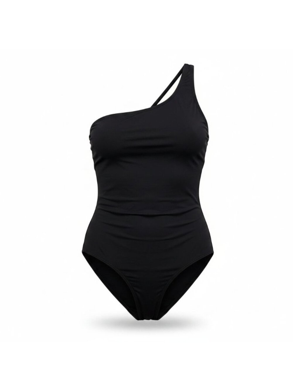 NWOT La Blanca Black One-Piece Swimsuit Size 10 Nylon Blend lace back Beach